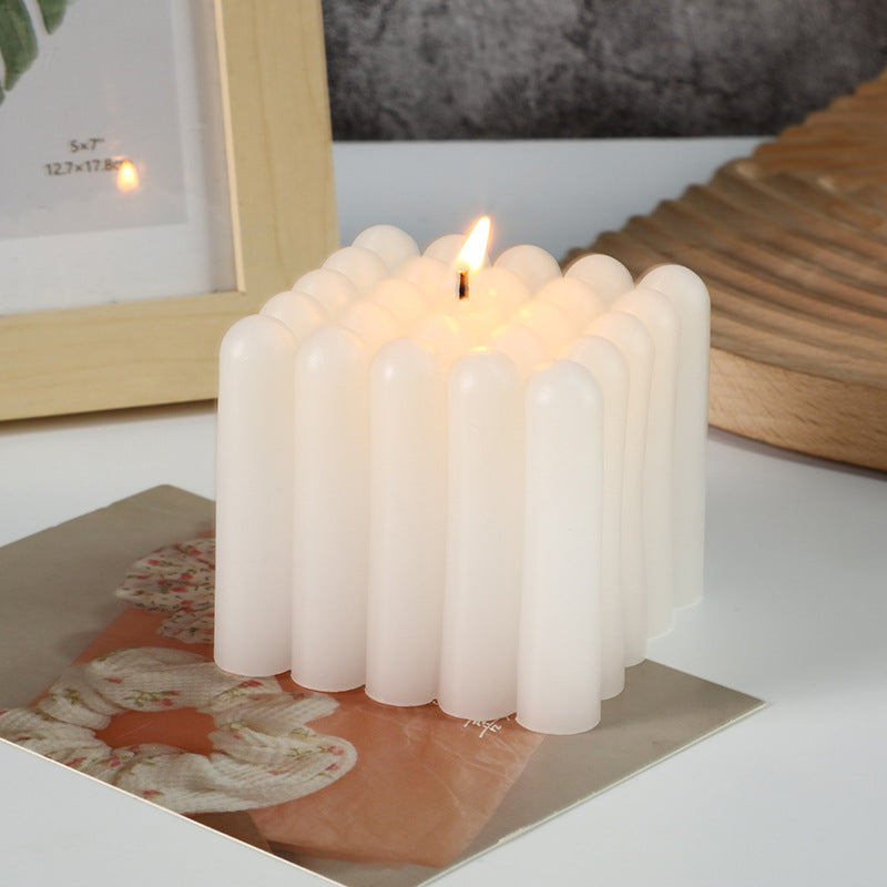 Radiant Pillar Cluster Candles for Spiritual Meditation and Home Décor