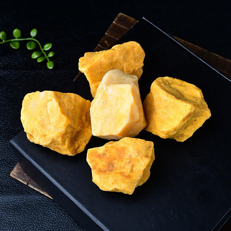 Golden Yellow Calcite Raw Stones for Energy Cleansing, Abundance, and Healing Rituals