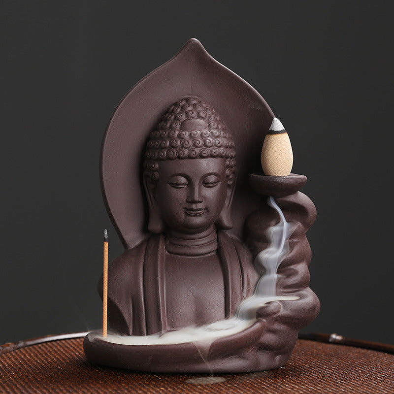 Buddha Serenity Backflow Incense Burner – Zen Meditation and Relaxation Incense Holder