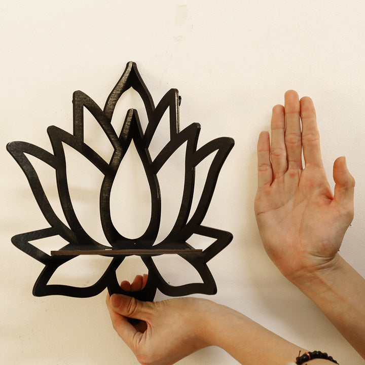 Lotus Flower Corner Shelf - Spiritual Altar Display