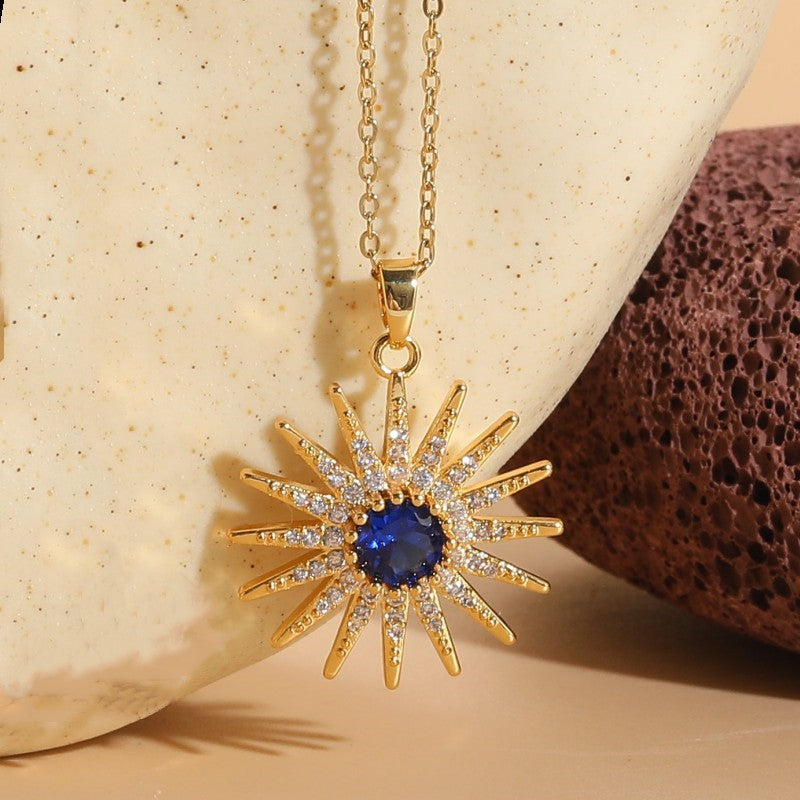 Sunburst Gemstone Pendant Necklace Collection for Vibrant Spiritual Energy and Radiance