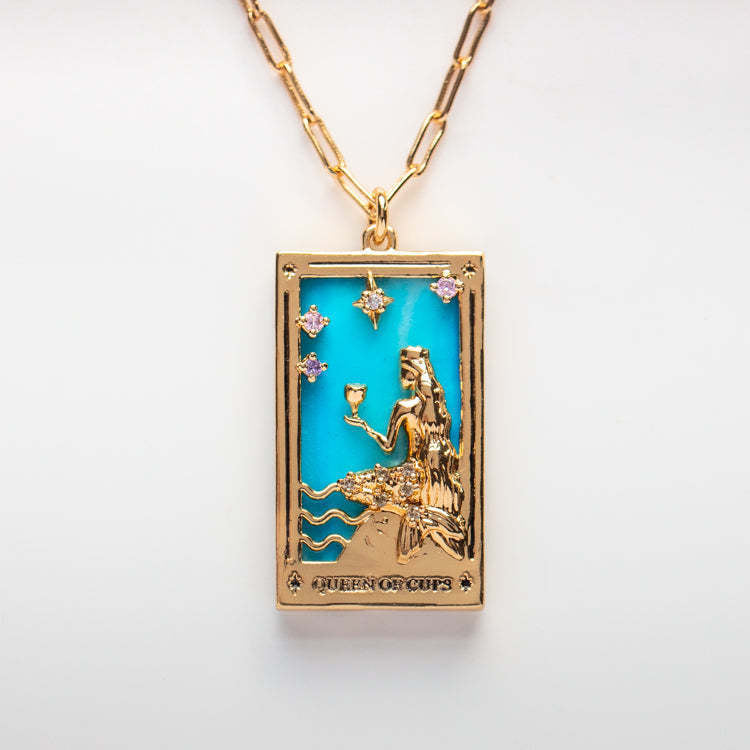 Tarot-Inspired Gold Pendant Necklace Collection - A Touch of Spiritual Elegance