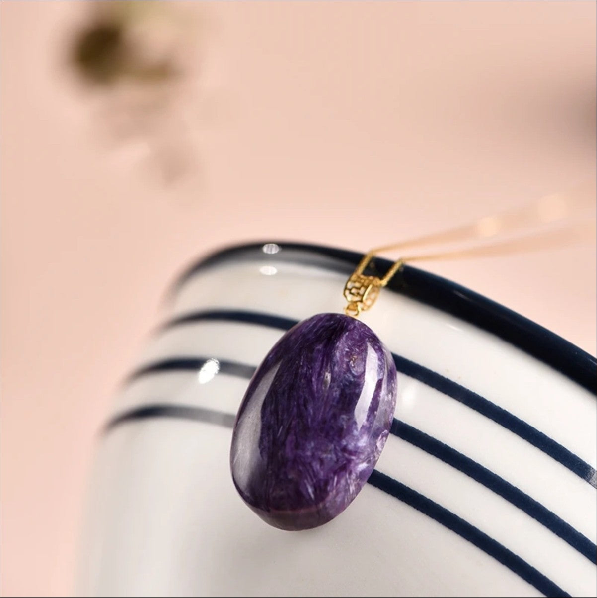 Deep Amethyst Crystal Healing Necklace for Spiritual Clarity and Inner Peace