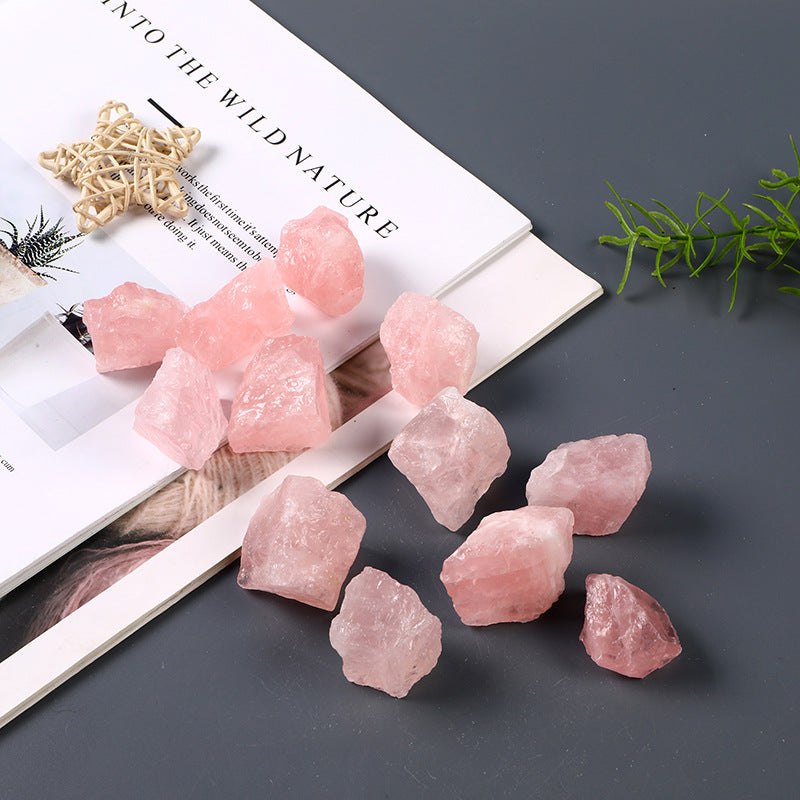 Raw Rose Quartz Healing Crystals - Heart Chakra Stone for Love and Emotional Healing