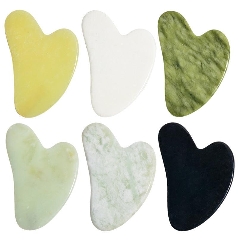 Multi-Color Jade Gua Sha Scraping Board Set – Premium Natural Stone Facial and Body Massage Tools for Beauty and Wellness