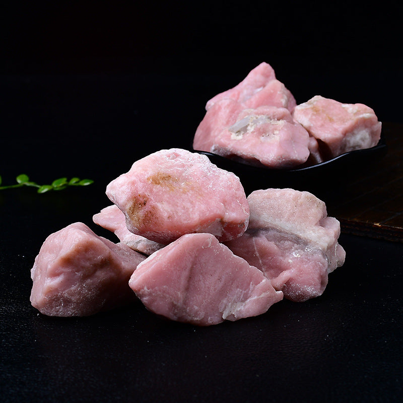 Raw Pink Rhodochrosite Healing Stones for Emotional Balance and Heart Chakra Energy Alignment