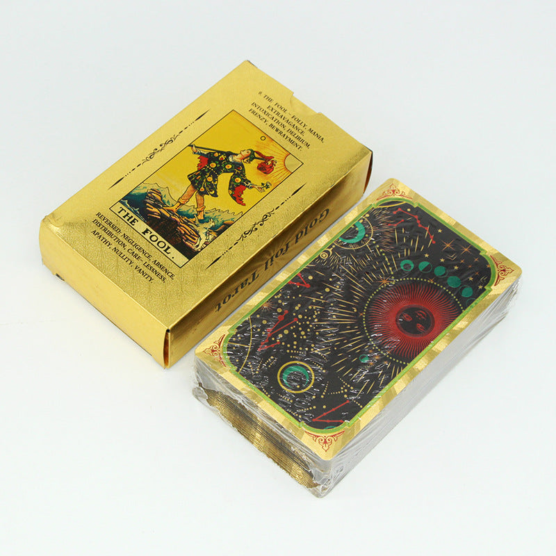 Classic Beginner Tarot Card Series with Gold Foil Design - Perfect for Spiritual Guidance and Intuitive Reading