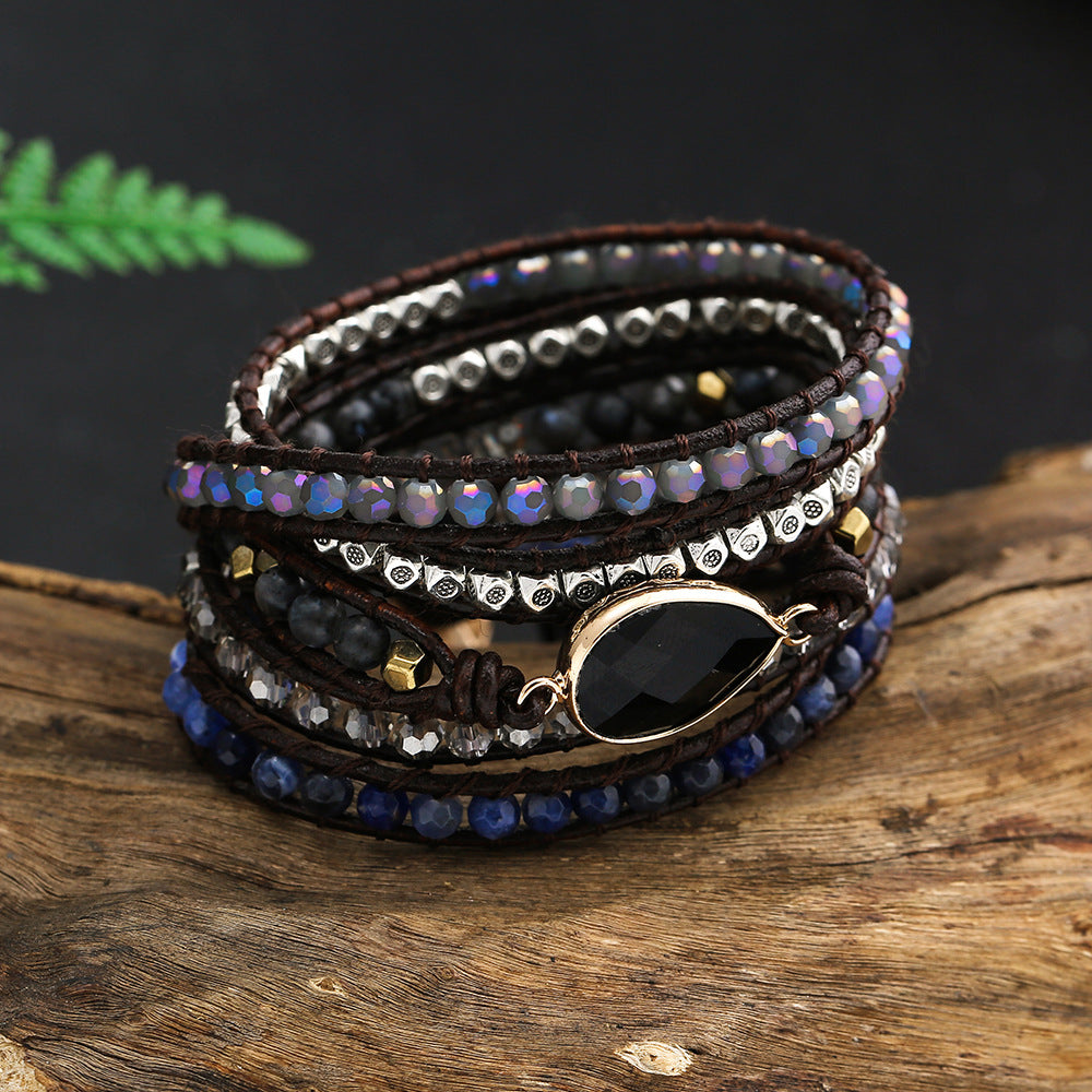 Midnight Elegance Onyx Wrap Bracelet