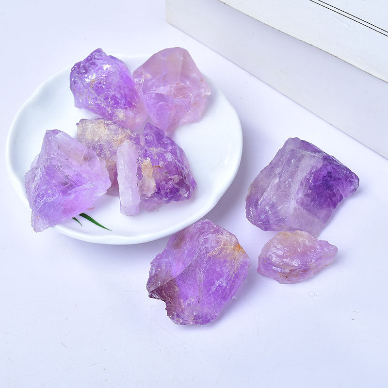 Natural Raw Amethyst Healing Crystal Stones for Spiritual Protection and Meditation