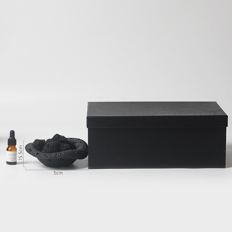 Black Lava Stone Aromatherapy Diffuser with Essential Oils for Spiritual Cleansing and Meditation