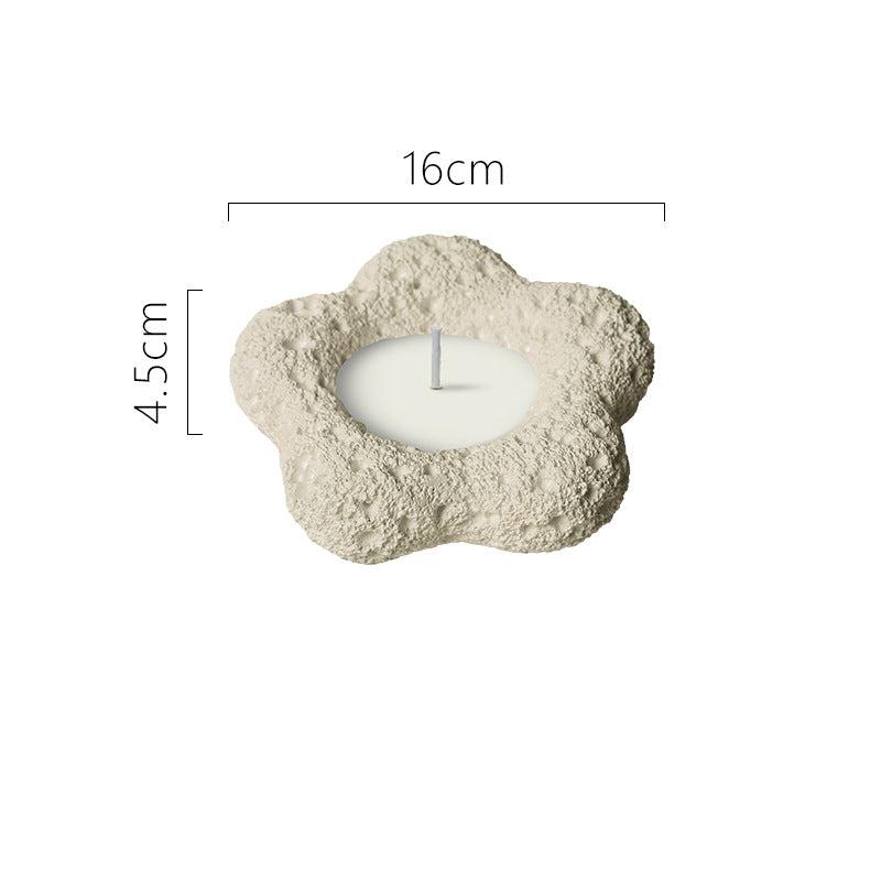 Volcanic Stone Flower-Shaped Meditation Candle for Spiritual Relaxation and Healing