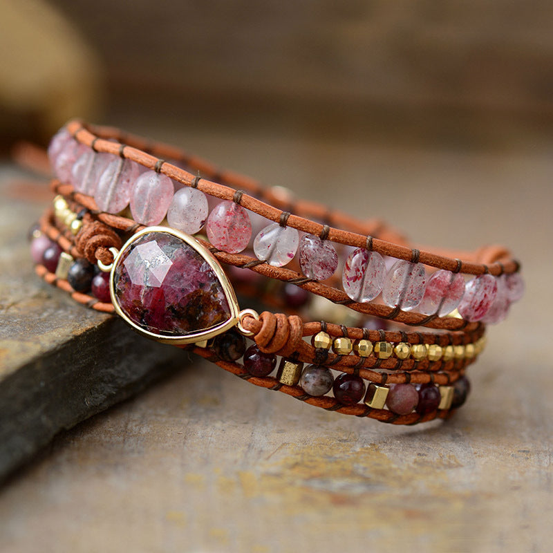 Ruby Aura Wrap Bracelet