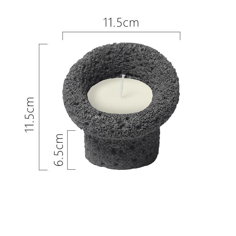 Volcanic Stone Aromatherapy Candle Holder – Natural Lava Rock Tealight Holder for Meditation, Spiritual Cleansing, and Home Decor