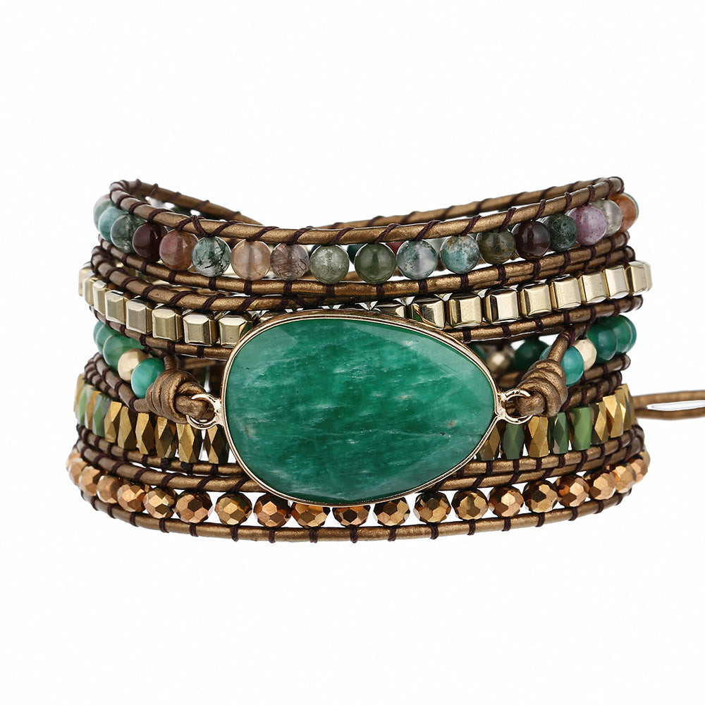 Forest Harmony Amazonite Wrap Bracelet