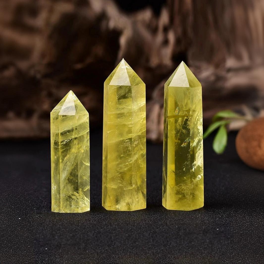 Radiant Yellow Citrine Crystal Towers for Abundance, Healing, and Manifestation