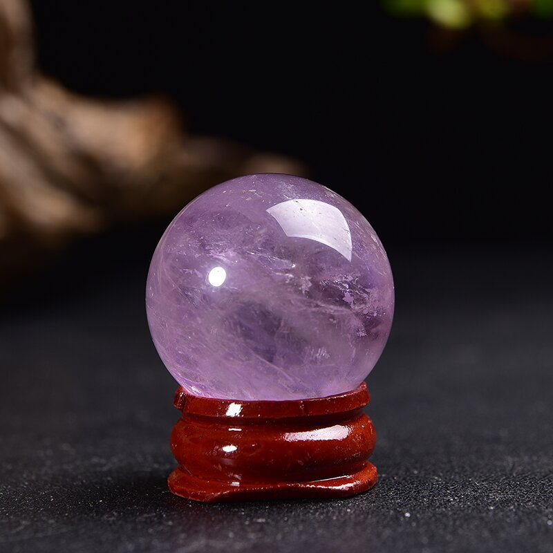 Natural Gemstone Crystal Healing Sphere Collection with Stand – Clear Quartz, Rose Quartz, Amethyst, Aventurine, and More for Meditation and Spiritual Energy