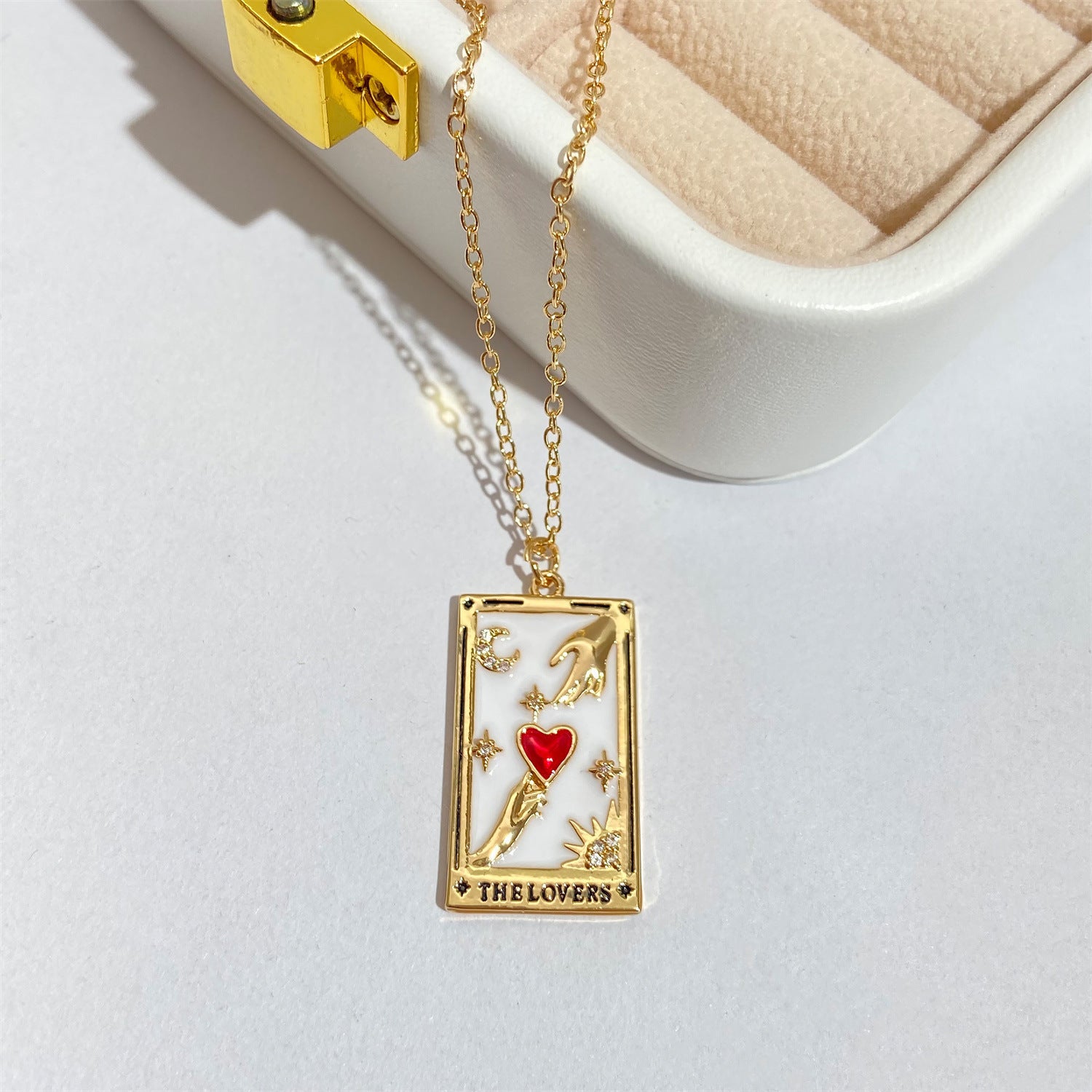 Tarot-Inspired Gold Pendant Necklace Collection - A Touch of Spiritual Elegance