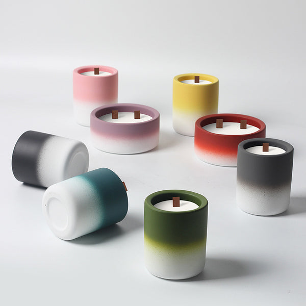 Modern Gradient Ceramic Candle for Spiritual Meditation and Healing