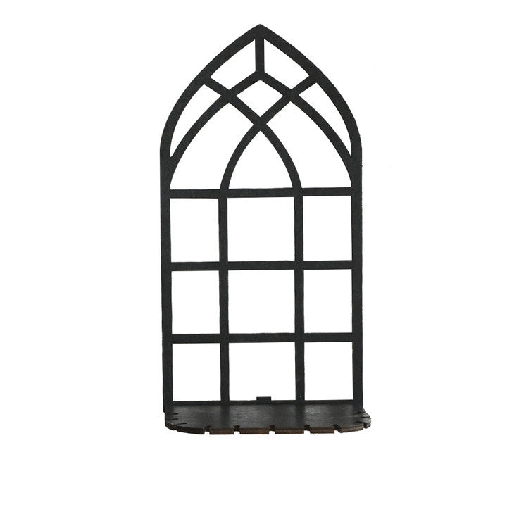 Gothic Cathedral Window Wall Shelf - Spiritual Altar Decor