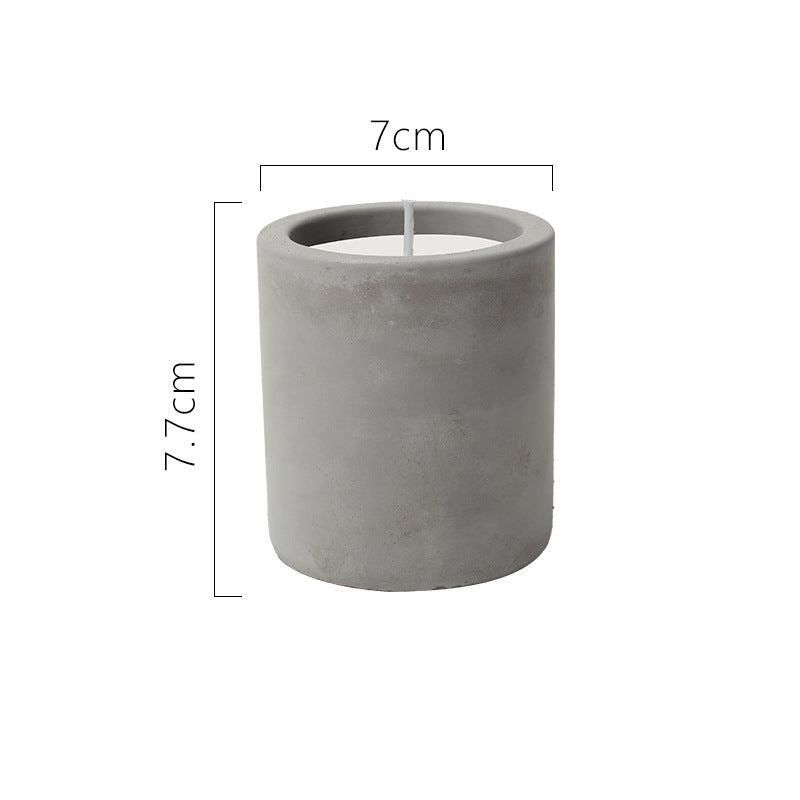 Minimalist Natural Concrete Candles for Meditation, Relaxation, and Spiritual Ambiance