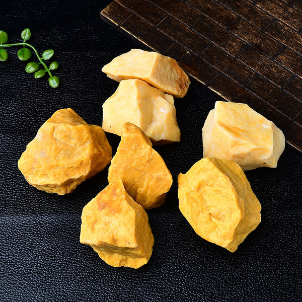 Golden Yellow Calcite Raw Stones for Energy Cleansing, Abundance, and Healing Rituals