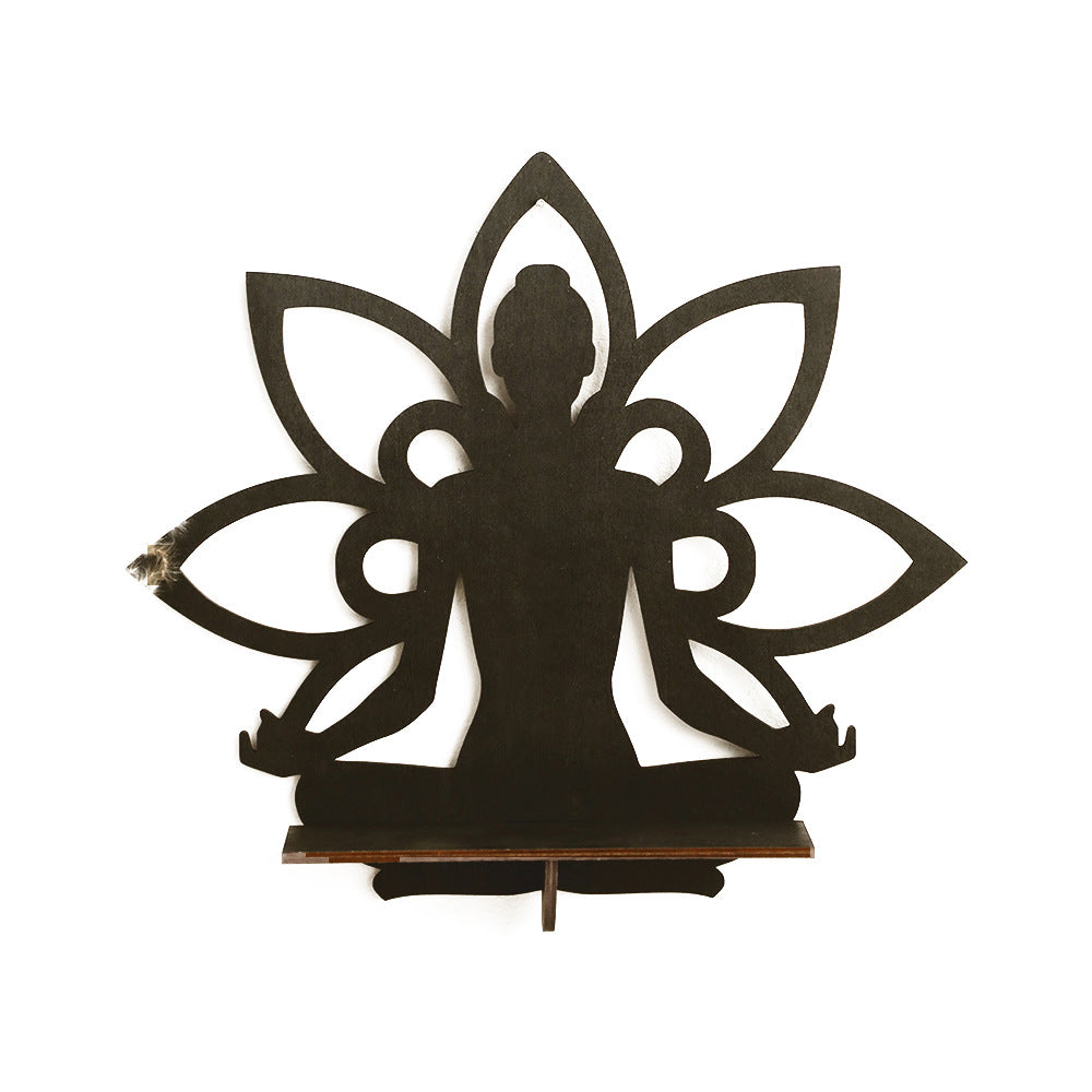 Zen Buddha Lotus Wall Shelf - Spiritual Altar Display