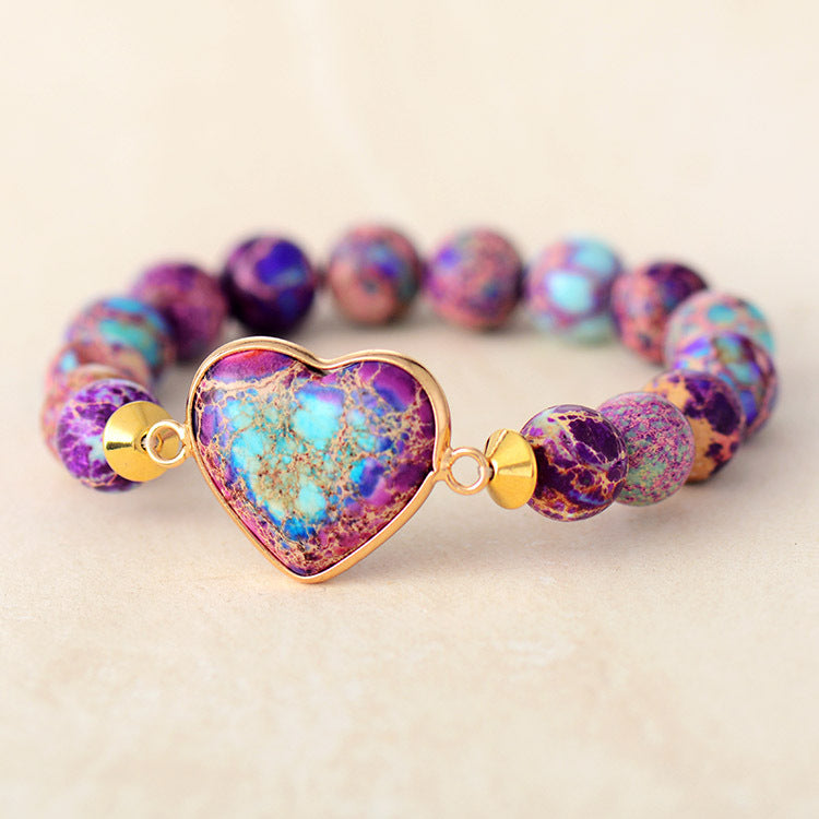 Mystic Heart Aura Jasper Bracelet