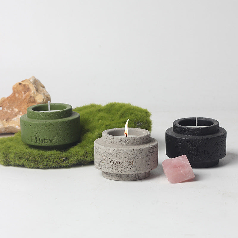 Handcrafted Earthy Aromatherapy Stone Candle Holder - Garden, Home, and Flora Collection