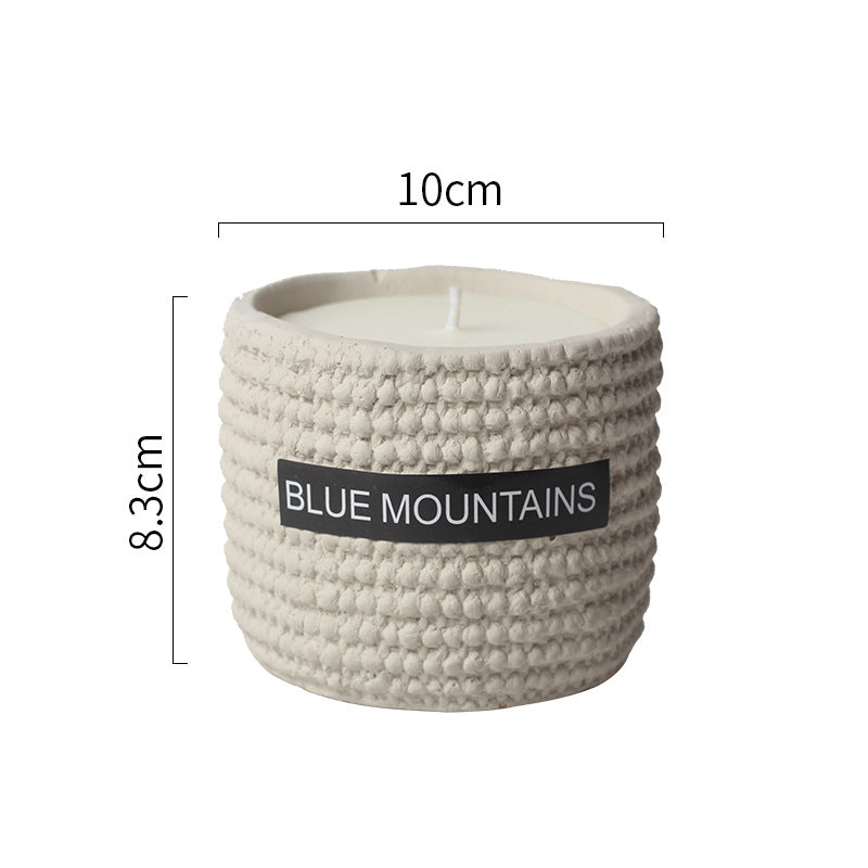 Blue Mountains Textured Ceramic Candle – Scented Candle for Relaxation, Meditation, and Spiritual Ambiance