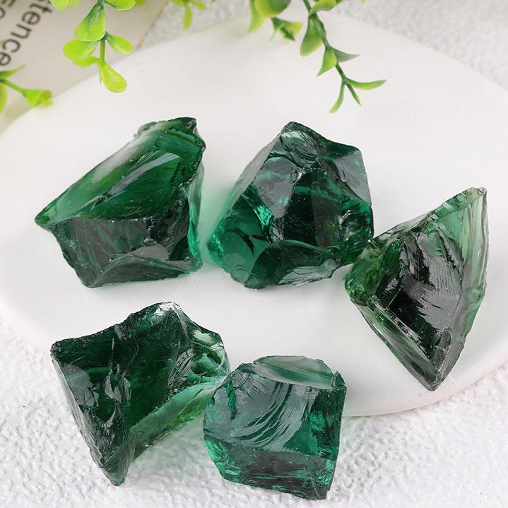 Raw Emerald Green Crystal Chunks for Spiritual Healing and Energy Cleansing - Perfect for Meditation and Crystal Grids