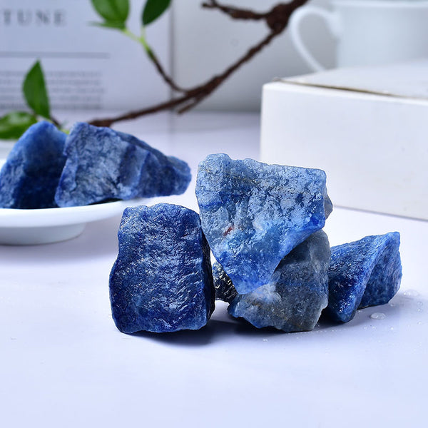 Raw Blue Sodalite Healing Stones for Spiritual Balance and Meditation