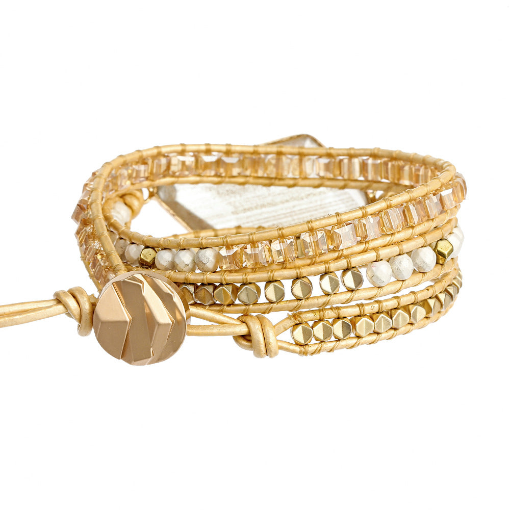 Golden Radiance Wrap Bracelet