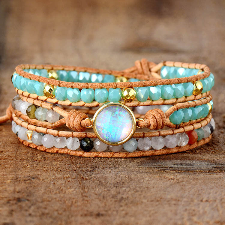 Ocean Breeze Opal Wrap Bracelet