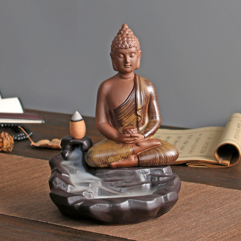 Meditative Buddha Incense Burner for Spiritual Serenity and Relaxation