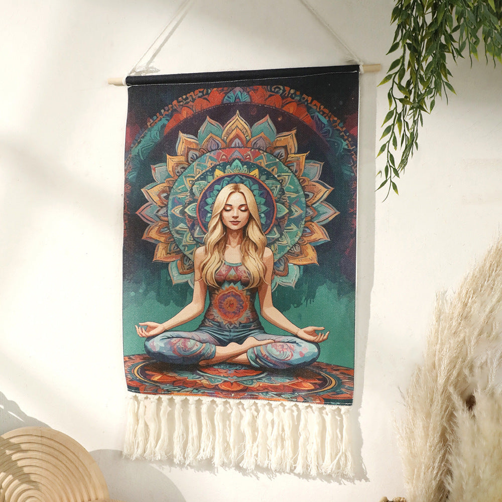 Meditation Goddess Wall Tapestry - Spiritual Yoga Decor