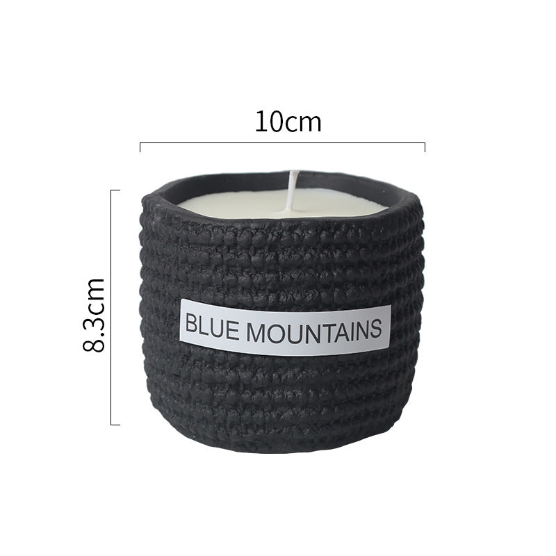 Blue Mountains Textured Ceramic Candle – Scented Candle for Relaxation, Meditation, and Spiritual Ambiance