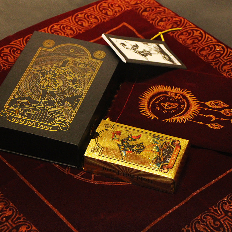 Deluxe Rider-Waite Tarot Card Set with Velvet Drawstring Bag and Decorative Tarot Box for Spiritual Guidance and Divination