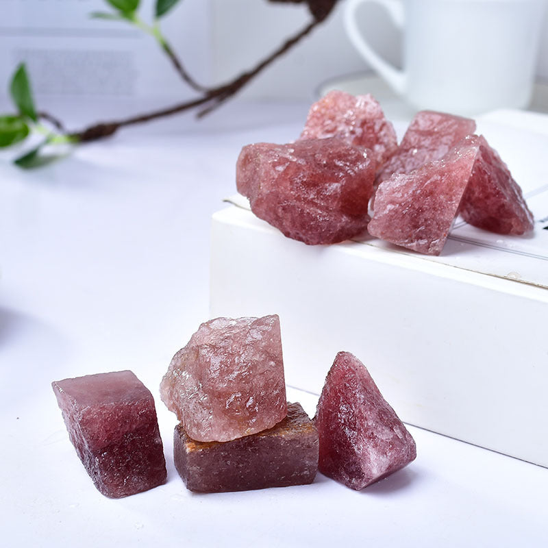 Raw Pink Healing Stones for Love and Emotional Healing - Natural Rough Crystals for Heart Chakra Balance and Self-Love