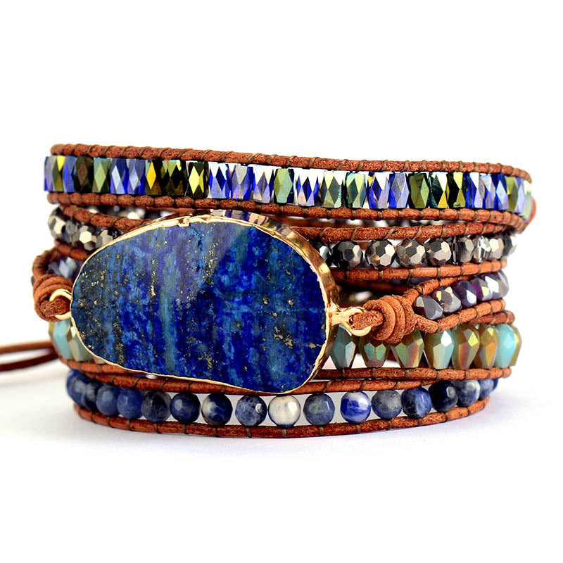 Celestial Lapis Lazuli Wrap Bracelet