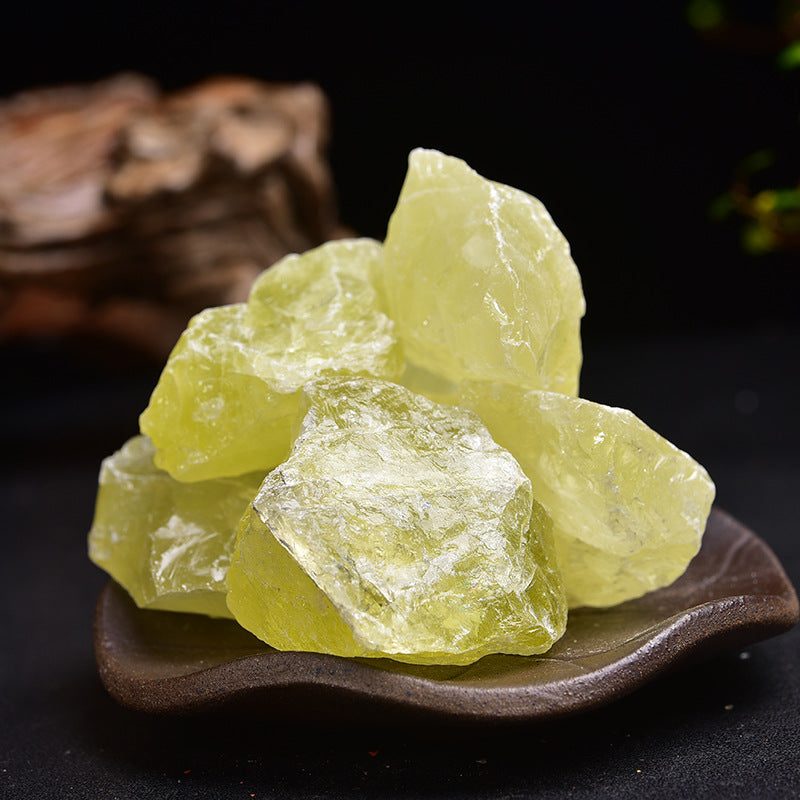 Natural Yellow Healing Quartz Crystal Rough Stones - Spiritual Energy Amplifier for Meditation, Chakra Balancing, and Home Décor