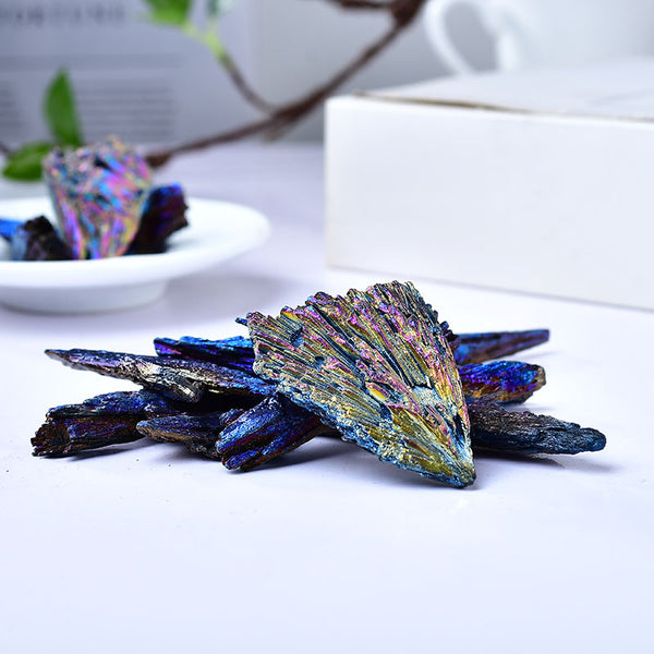 Rainbow Titanium Aura Quartz Healing Crystals for Chakra Balancing and Energy Cleansing