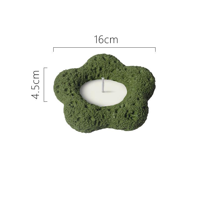 Volcanic Stone Flower-Shaped Meditation Candle for Spiritual Relaxation and Healing