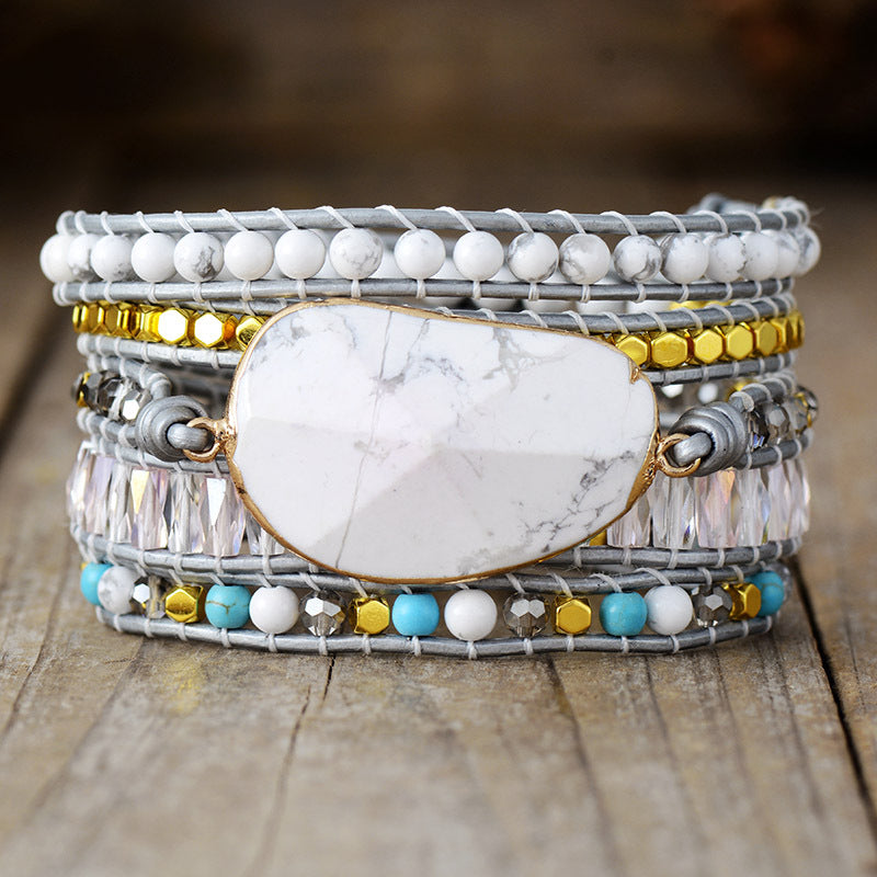 Howlite Harmony Wrap Bracelet