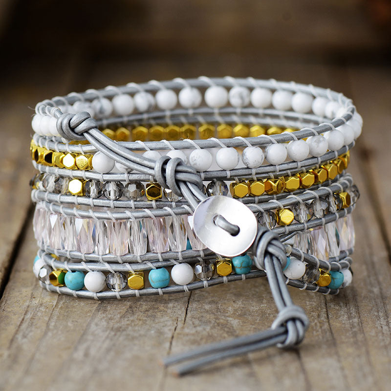 Howlite Harmony Wrap Bracelet