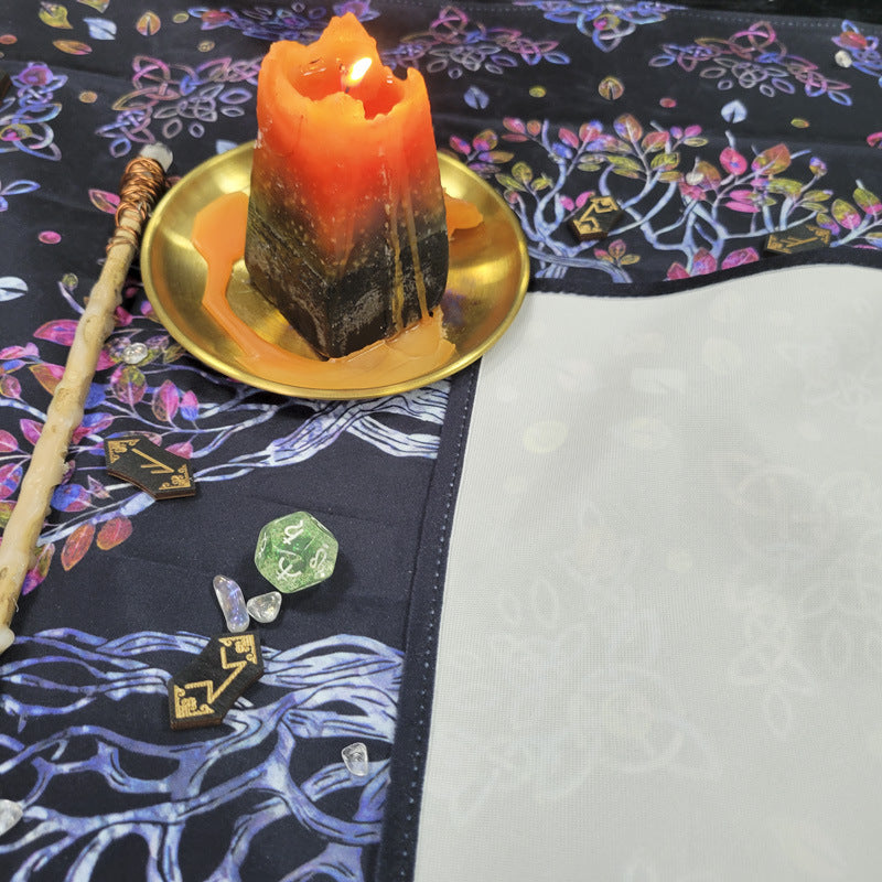 Tree of Life Altar Cloth with Mystical Celtic Design for Rituals and Sacred Space Enhancement