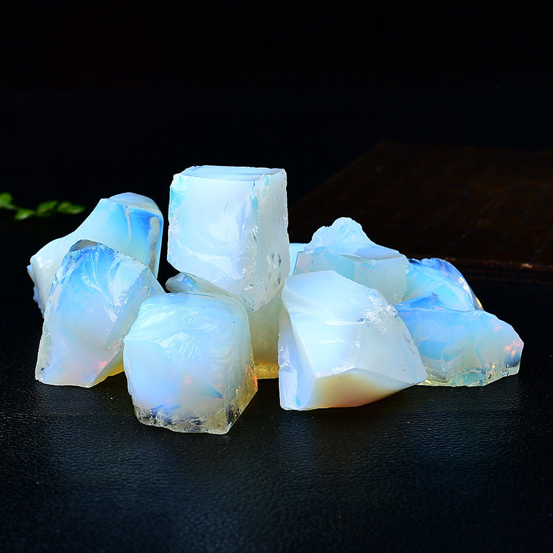 Natural Iridescent Opalite Healing Crystals - Raw Chunk Stones for Energy Healing and Spiritual Meditation