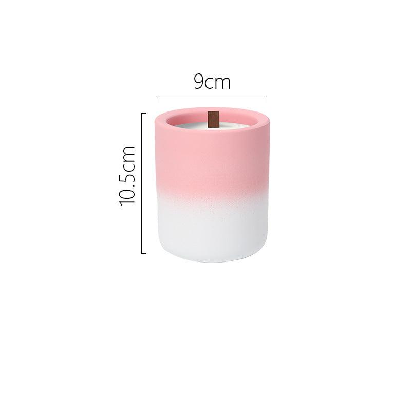 Modern Gradient Ceramic Candle for Spiritual Meditation and Healing