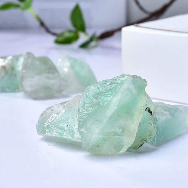 Natural Green Fluorite Rough Stones - Raw Healing Crystals for Focus, Clarity, and Emotional Healing