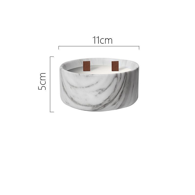 Elegant Marble Stone Candle Holder with Natural Soy Wax for Meditation and Home Decor