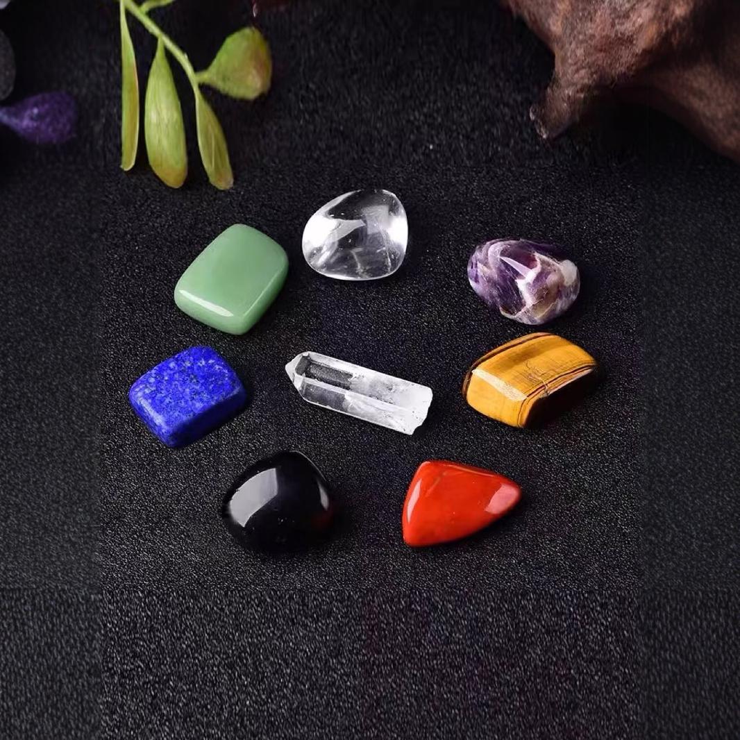 Ultimate Chakra Healing Stone Set – Complete Collection of 8 Healing Crystals for Energy Balancing and Spiritual Growth